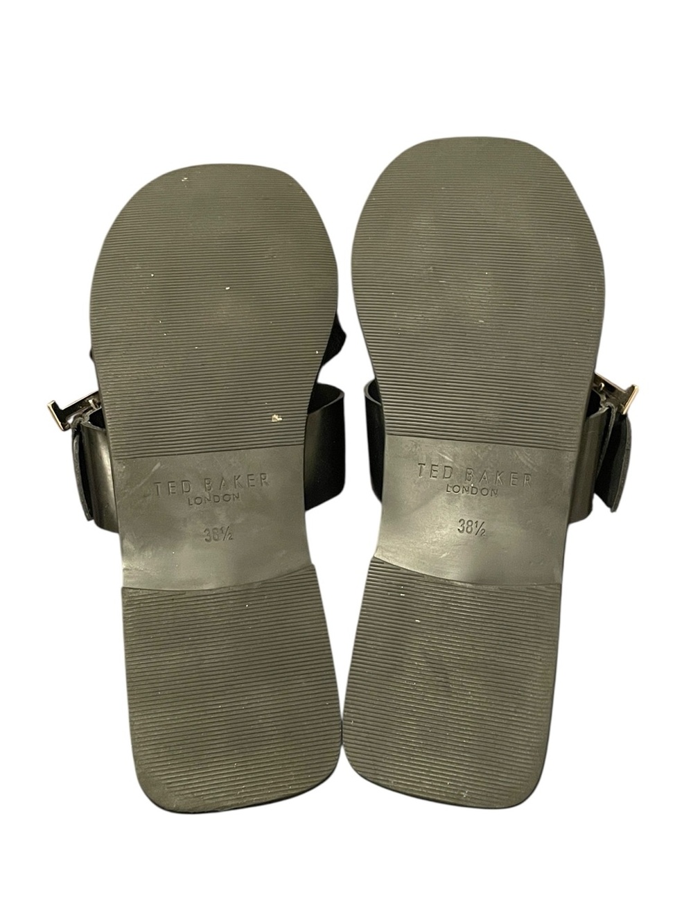 Ted Baker London Women's Black Joseei Flat Slip On Buckle Sandals Size 38.5 - Picture 7 of 8